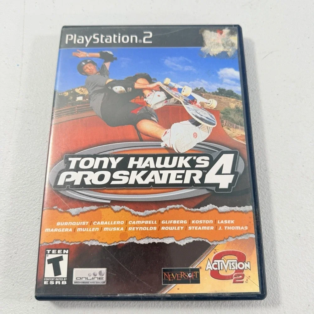 Tony Hawk's Pro Skater 4 (Sony PlayStation 2, 2002) PS2 Black Label No Manual
